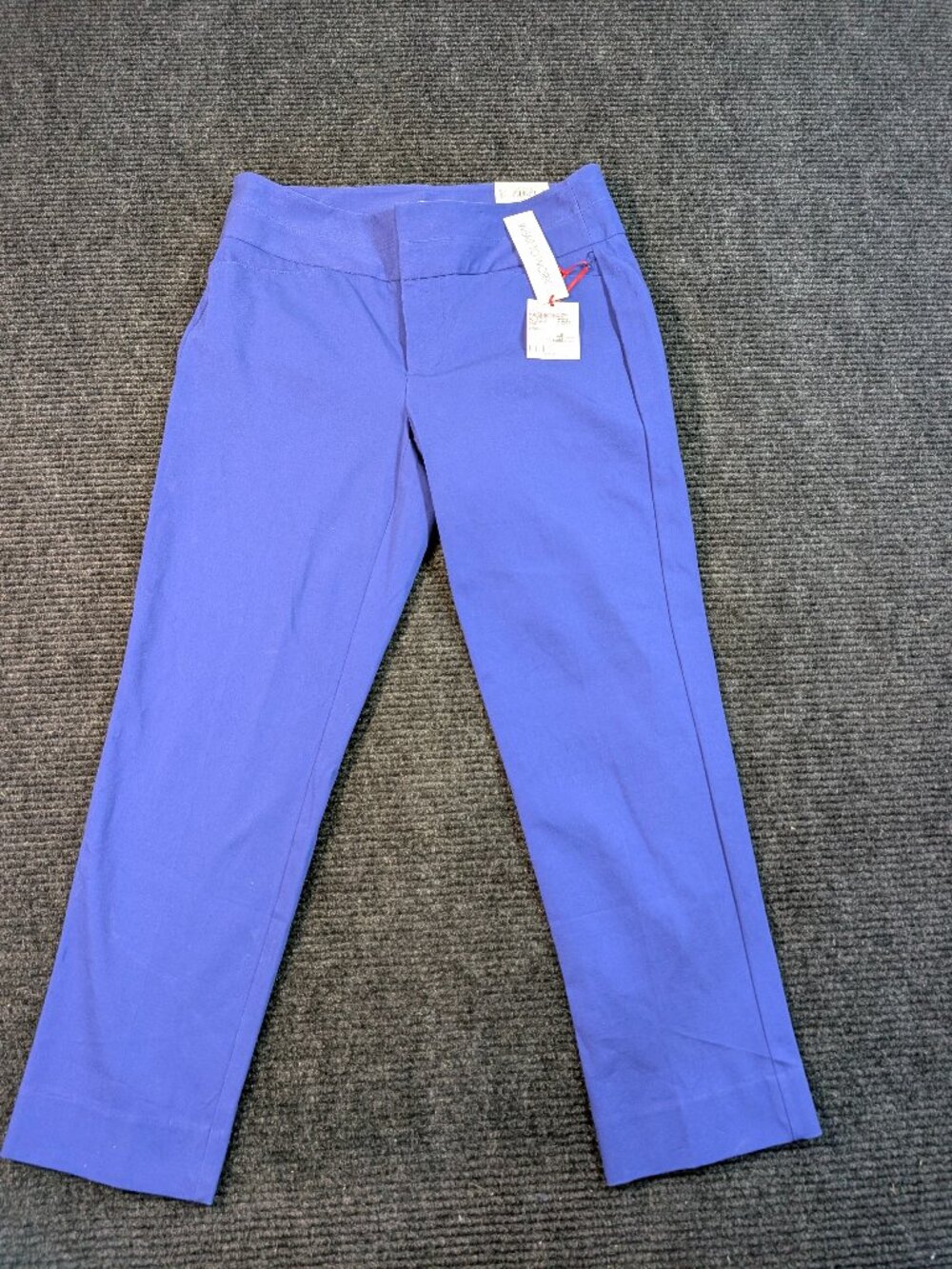 NWT ELLE Clematis Blue Mid Rise Ankle Pants Curvy Fit 8